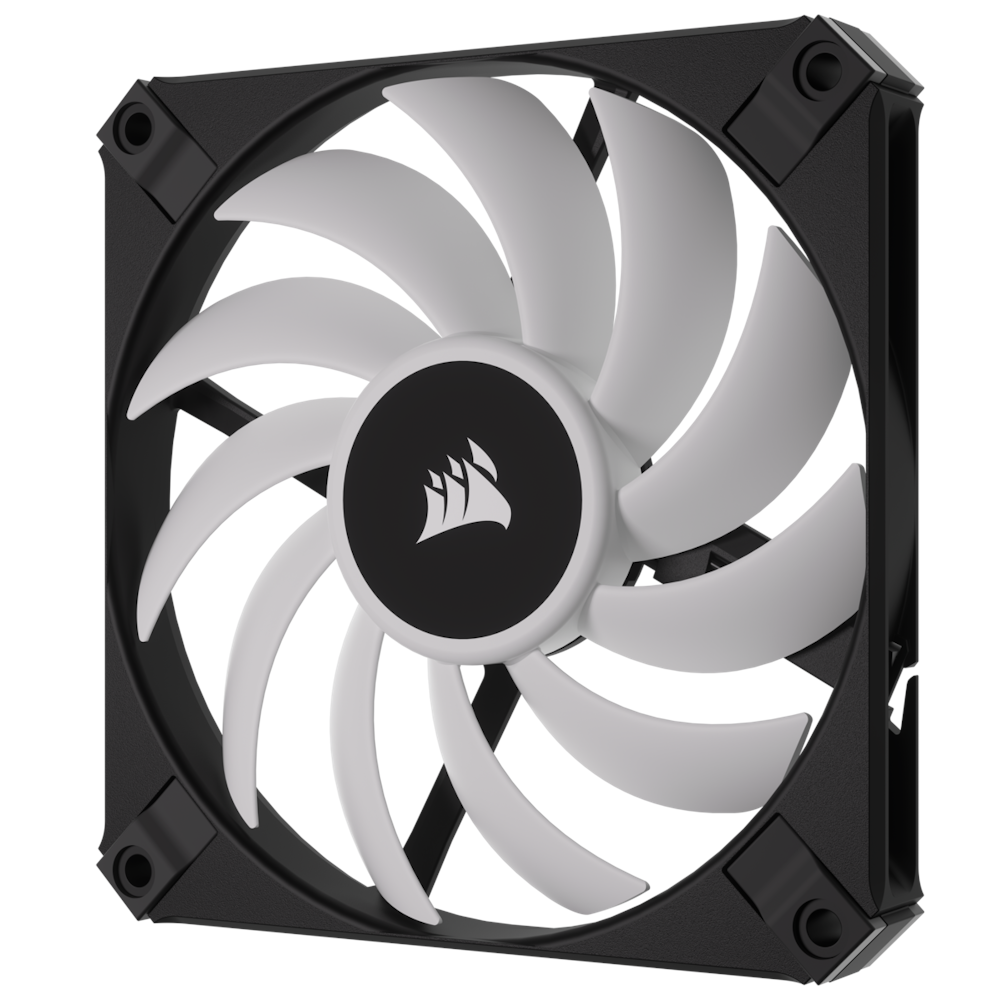 A large main feature product image of Corsair iCUE AF120 RGB SLIM 120mm PWM Fluid Dynamic Bearing Fan — Black Twin Pack