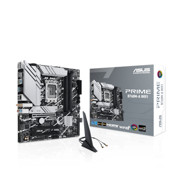 Product image of ASUS PRIME B760M-A WiFi LGA1700 mATX Desktop Motherboard - Click for product page of ASUS PRIME B760M-A WiFi LGA1700 mATX Desktop Motherboard
