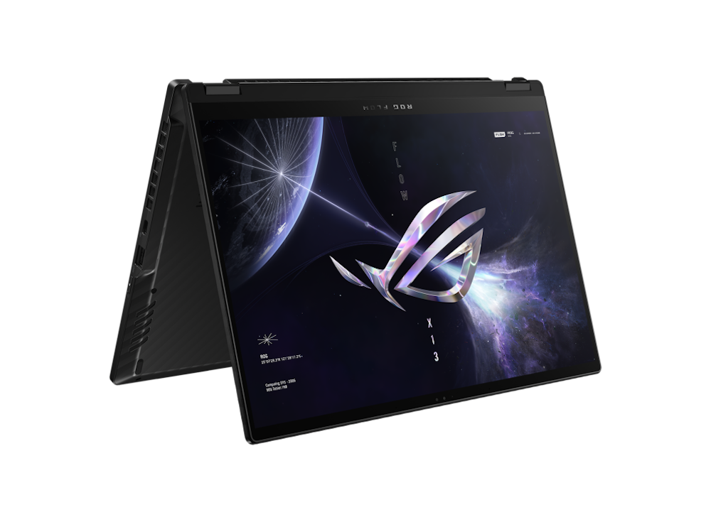 A large main feature product image of ASUS ROG Flow X13 (GV302) - 13.4" 120Hz Touch, Ryzen 9, 8GB/512GB - Win 11 Gaming Notebook