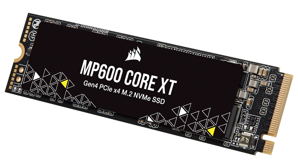 A large main feature product image of Corsair MP600 CORE XT PCIe Gen4 NVME M.2 SSD - 4TB