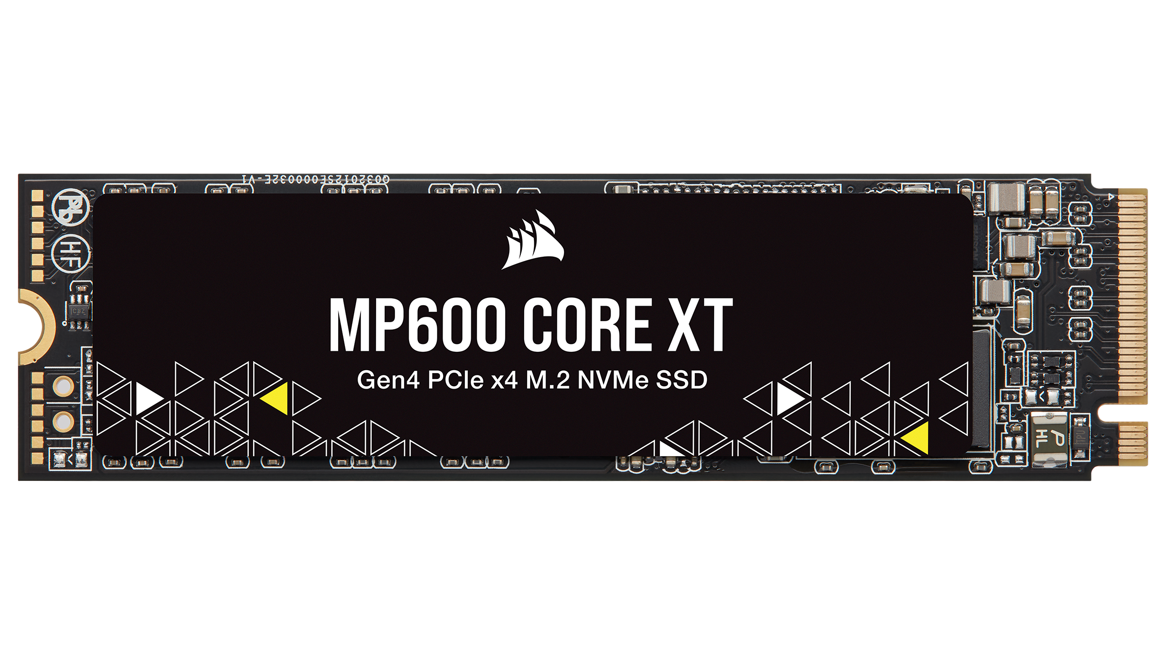 A large main feature product image of Corsair MP600 CORE XT PCIe Gen4 NVME M.2 SSD - 4TB 