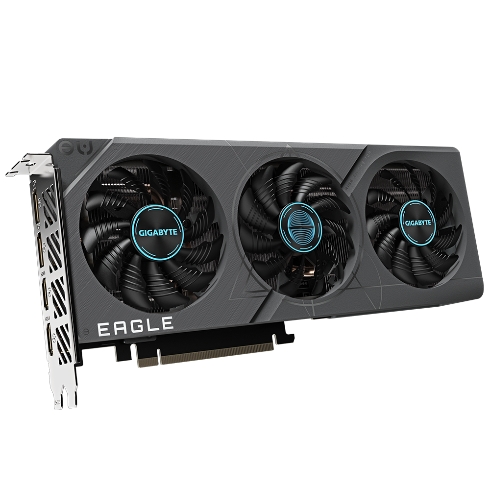A large main feature product image of Gigabyte GeForce RTX 4060 Ti Eagle OC 8GB GDDR6 