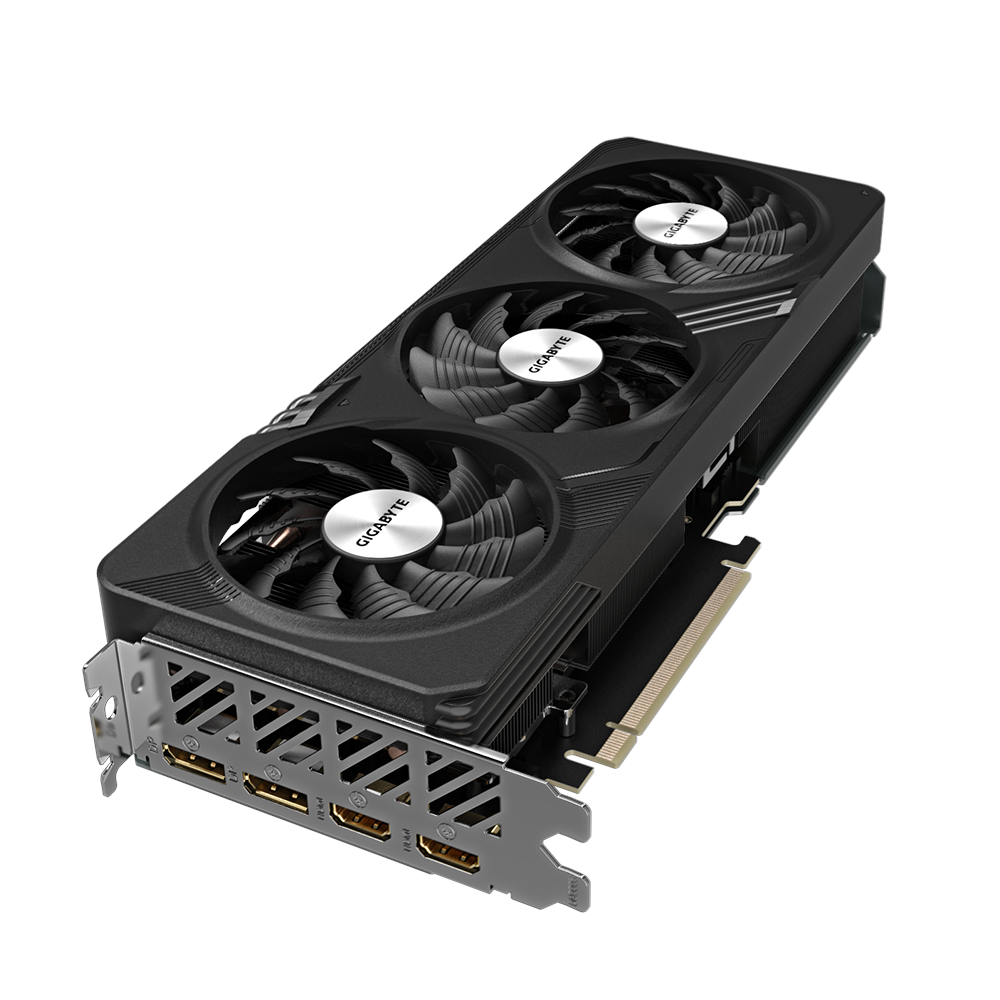 A large main feature product image of Gigabyte GeForce RTX 4060 Ti Gaming OC 8GB GDDR6