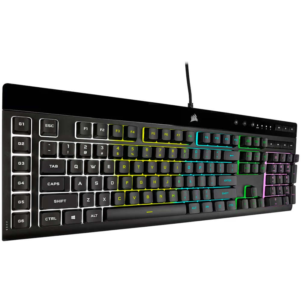 A large main feature product image of Corsair Gaming K55 Pro Lite RGB Corded Keyboard 