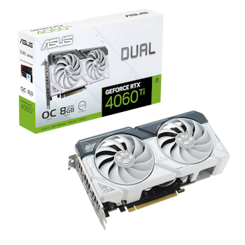 Product image of ASUS GeForce RTX 4060 Ti Dual OC 8GB GDDR6 - White - Click for product page of ASUS GeForce RTX 4060 Ti Dual OC 8GB GDDR6 - White