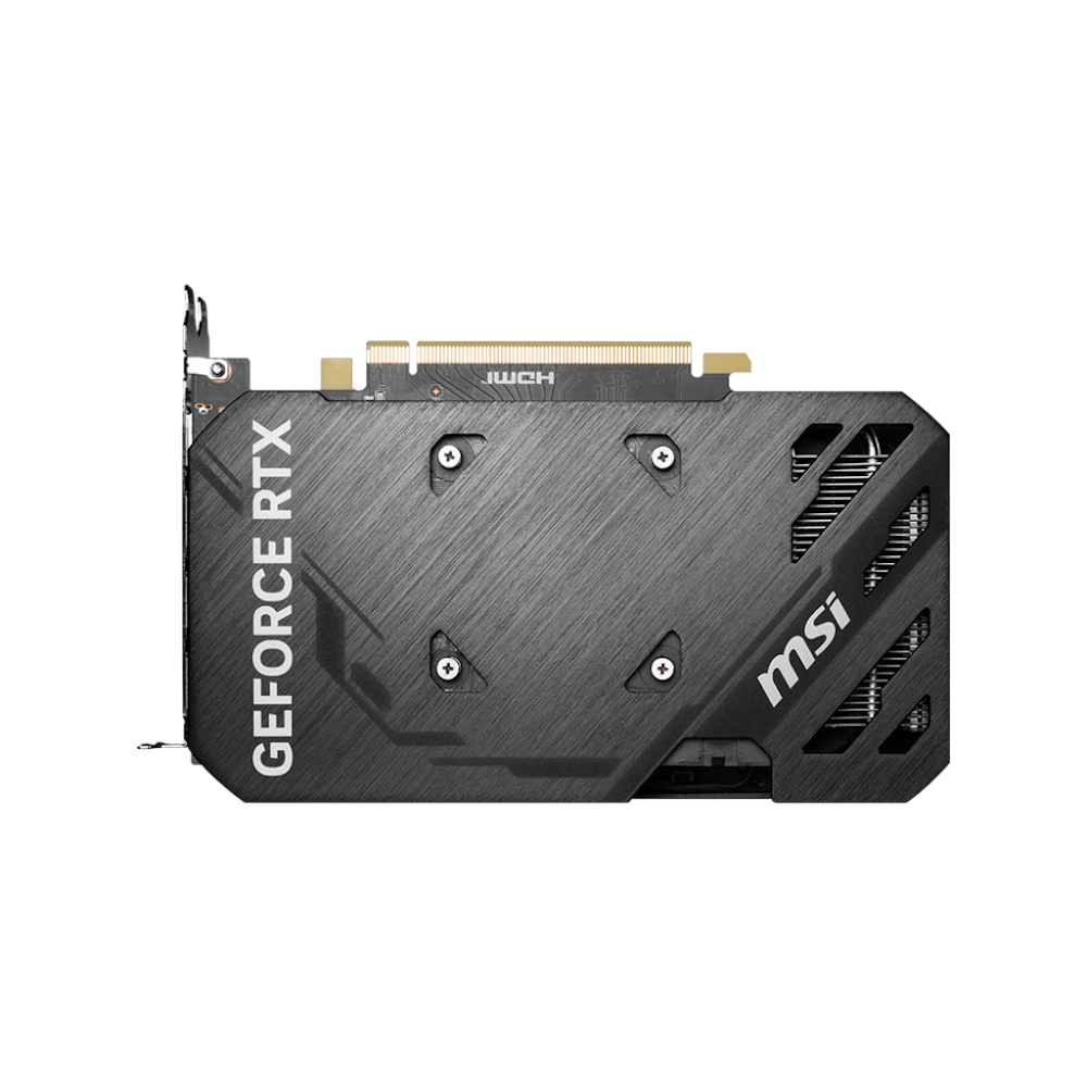 A large main feature product image of MSI GeForce RTX 4060 Ti Ventus 2X Black 8G OC