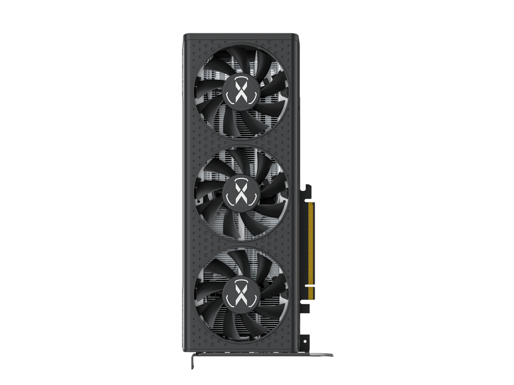 A large main feature product image of XFX Radeon RX 7600 Speedster QICK 308 8GB GDDR6 - Black Edition