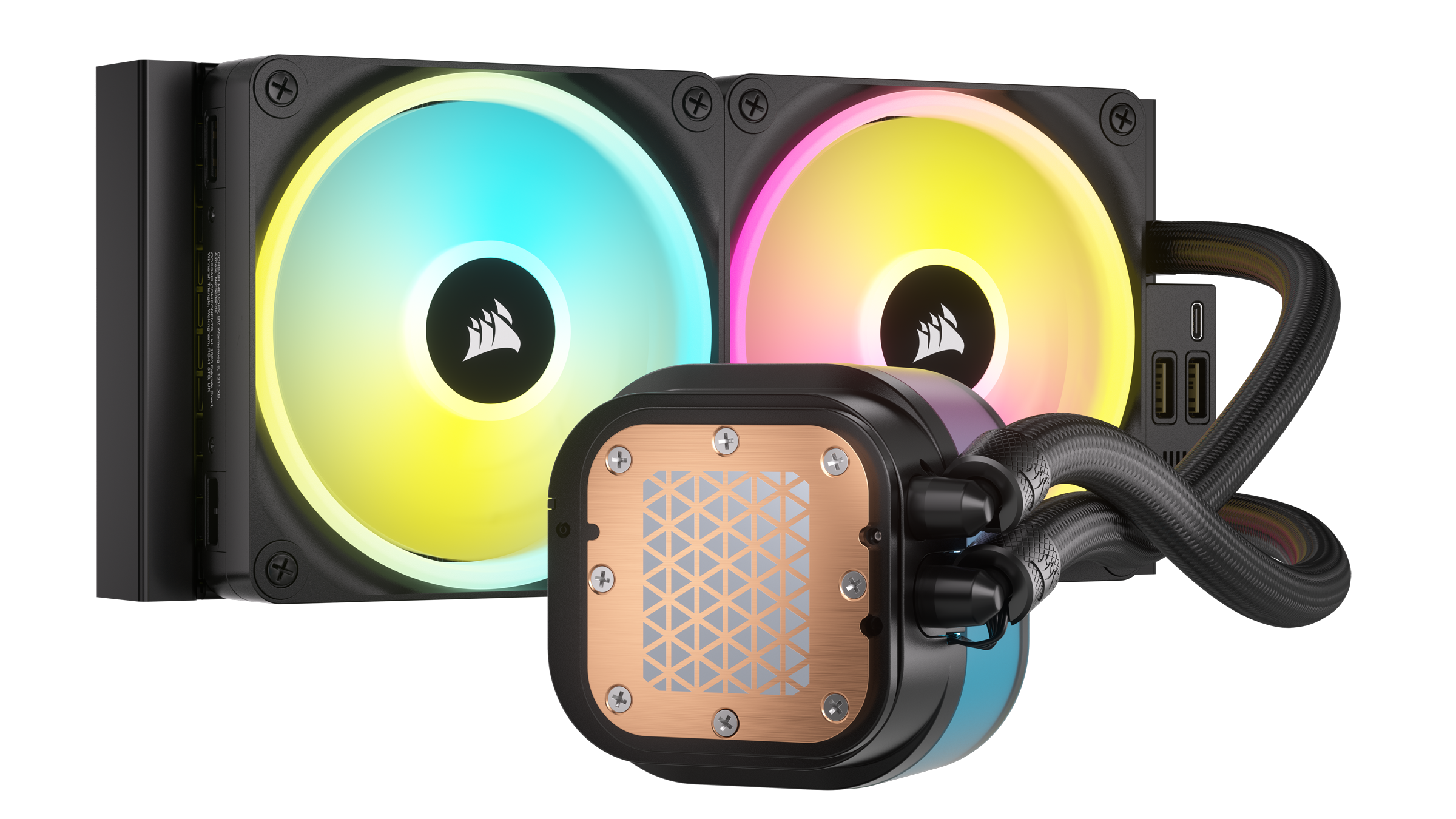 Corsair ICUE LINK H100i RGB 240mm AIO Liquid CPU Cooler - Black | PLE ...