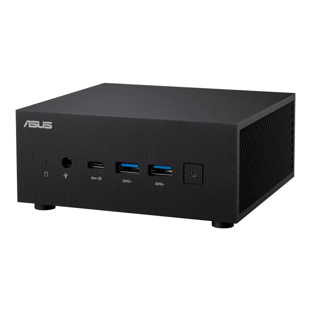 A large main feature product image of ASUS PN53 Ryzen 7 7735H Barebones Mini PC