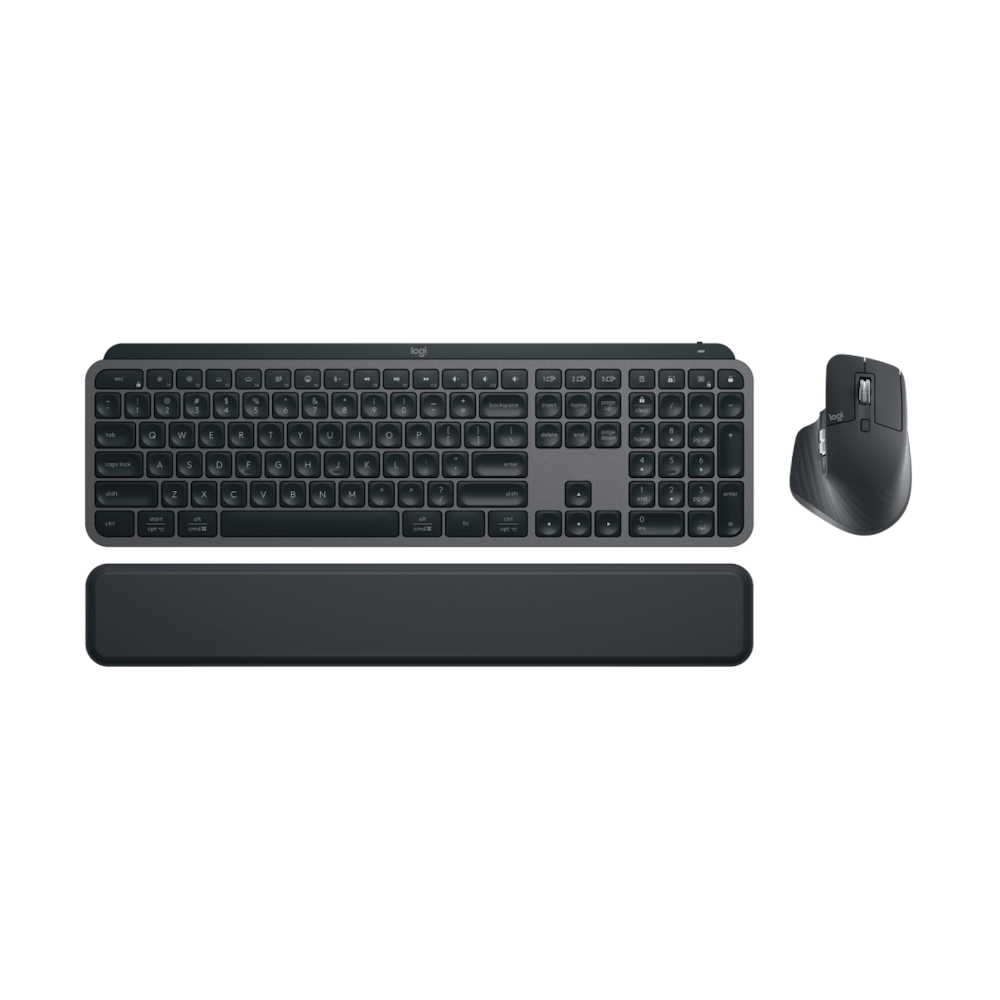A large main feature product image of Logitech MX Keys S Wireless Keyboard & Mouse Combo