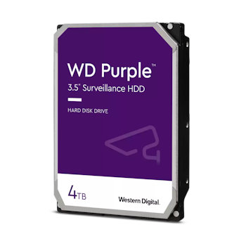 Product image of WD Purple 3.5" Surveillance HDD - 4TB 256MB - Click for product page of WD Purple 3.5" Surveillance HDD - 4TB 256MB