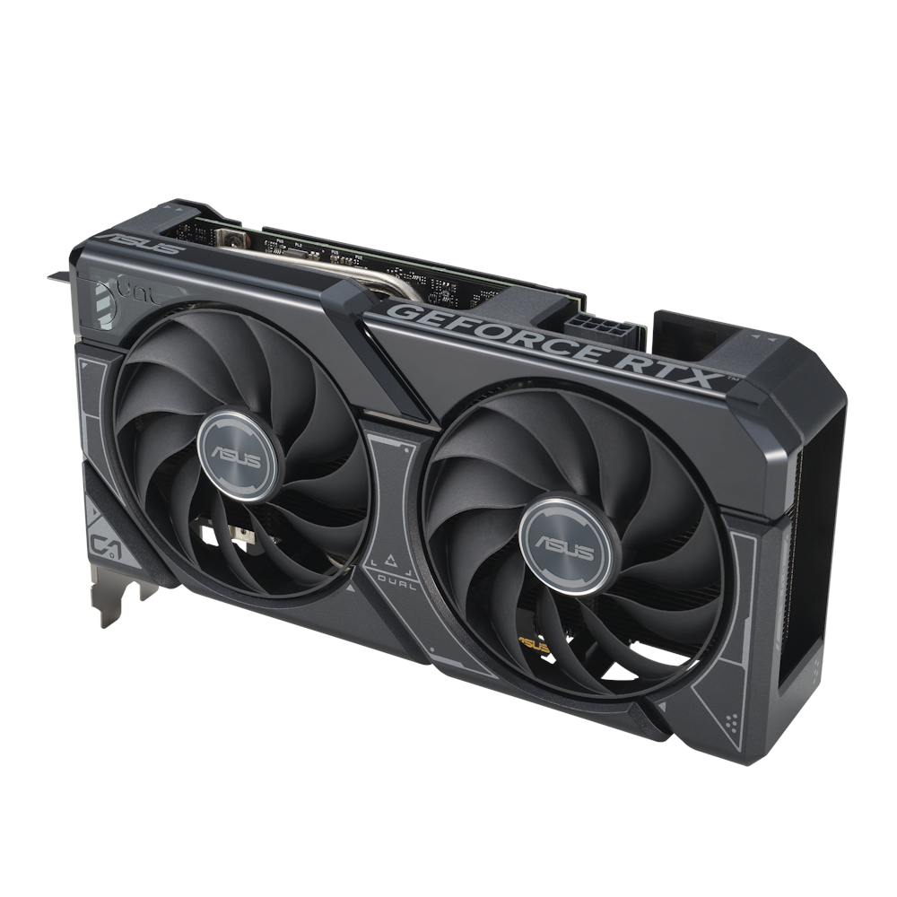 A large main feature product image of ASUS GeForce RTX 4060 Dual OC 8GB GDDR6 - Black