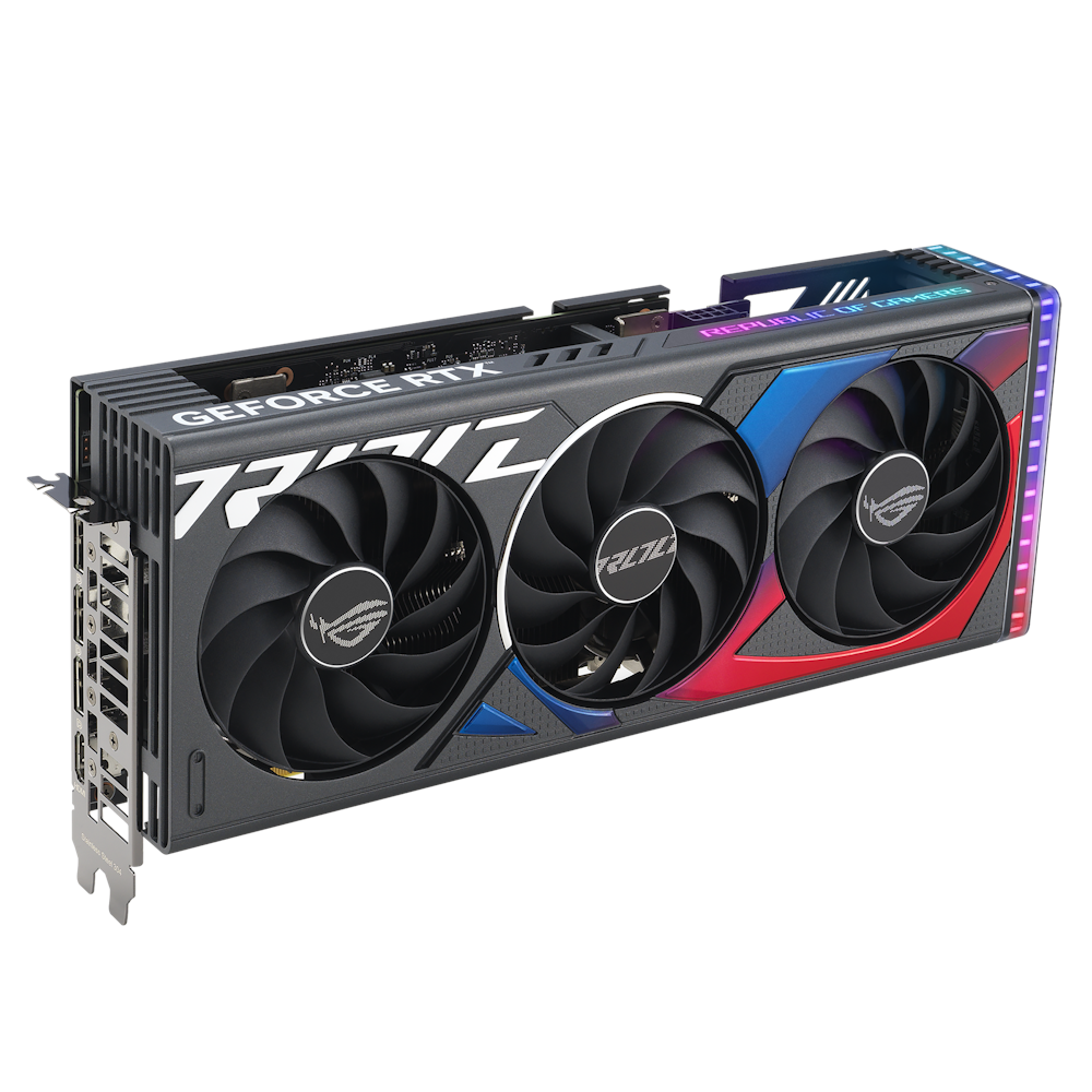 A large main feature product image of ASUS GeForce RTX 4060 ROG Strix OC 8GB GDDR6