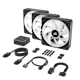 A small tile product image of Corsair iCUE LINK QX120 RGB 120mm PWM Triple Fan Kit - Black
