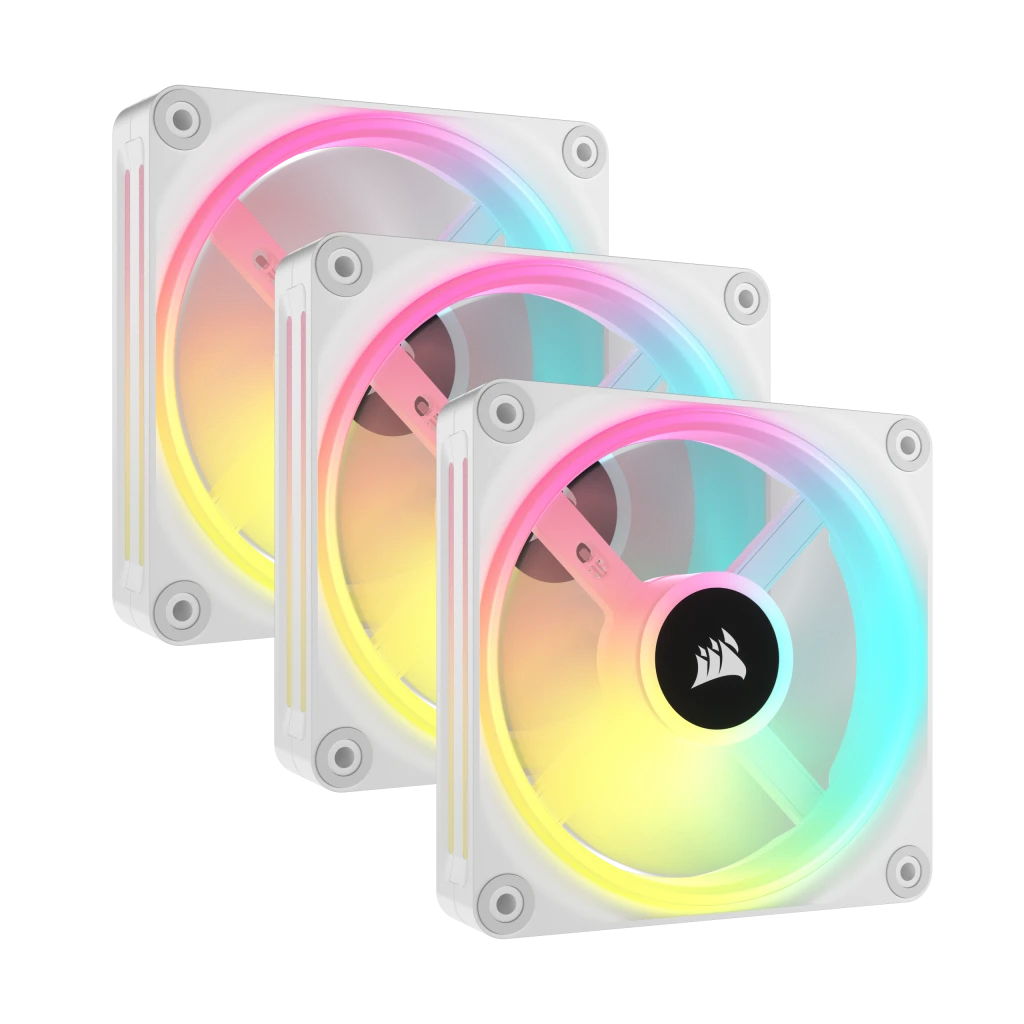 Corsair iCUE LINK QX120 RGB 120mm PWM Triple Fan Kit White PLE Computers
