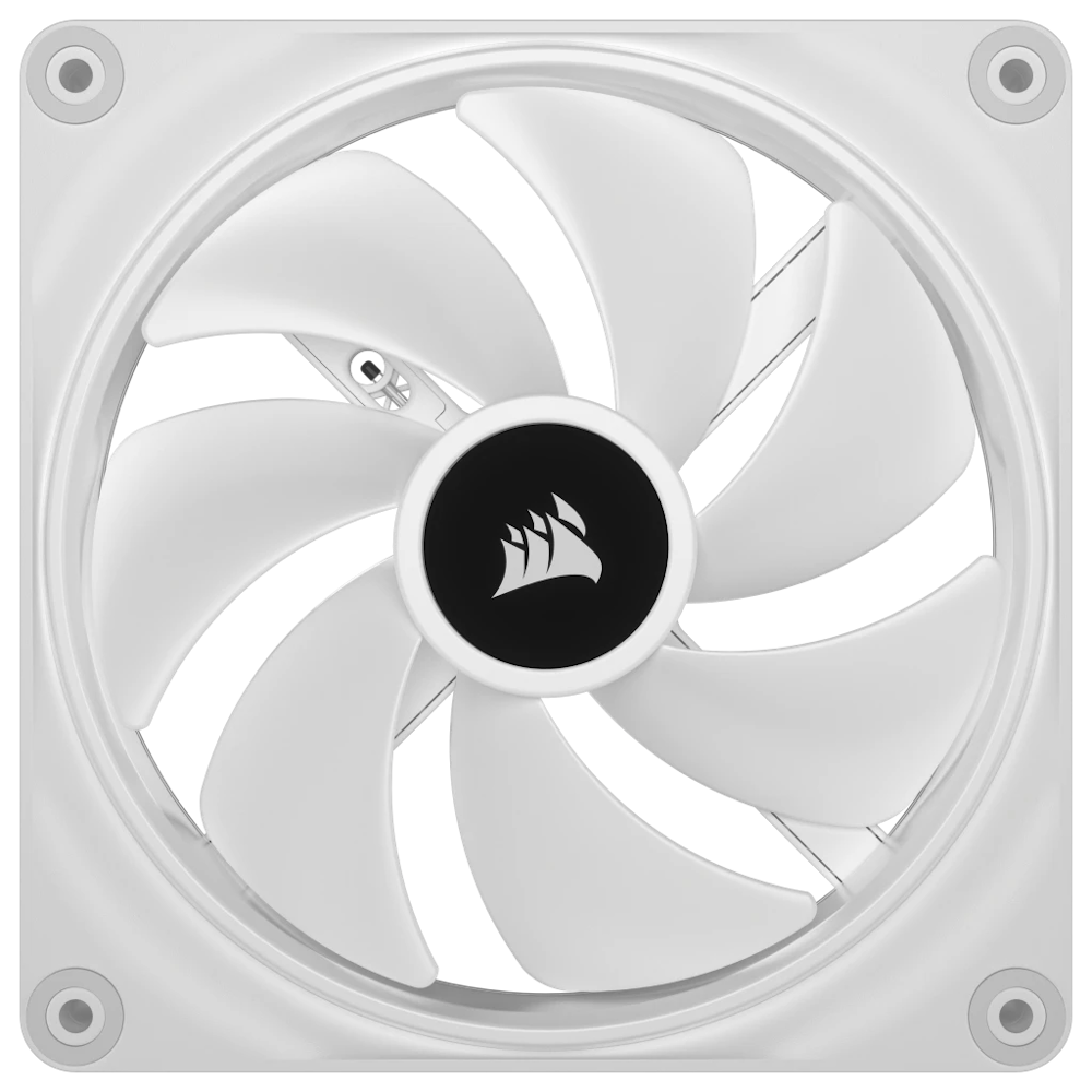 A large main feature product image of Corsair iCUE LINK QX140 RGB 140mm PWM Dual Fan Kit - White