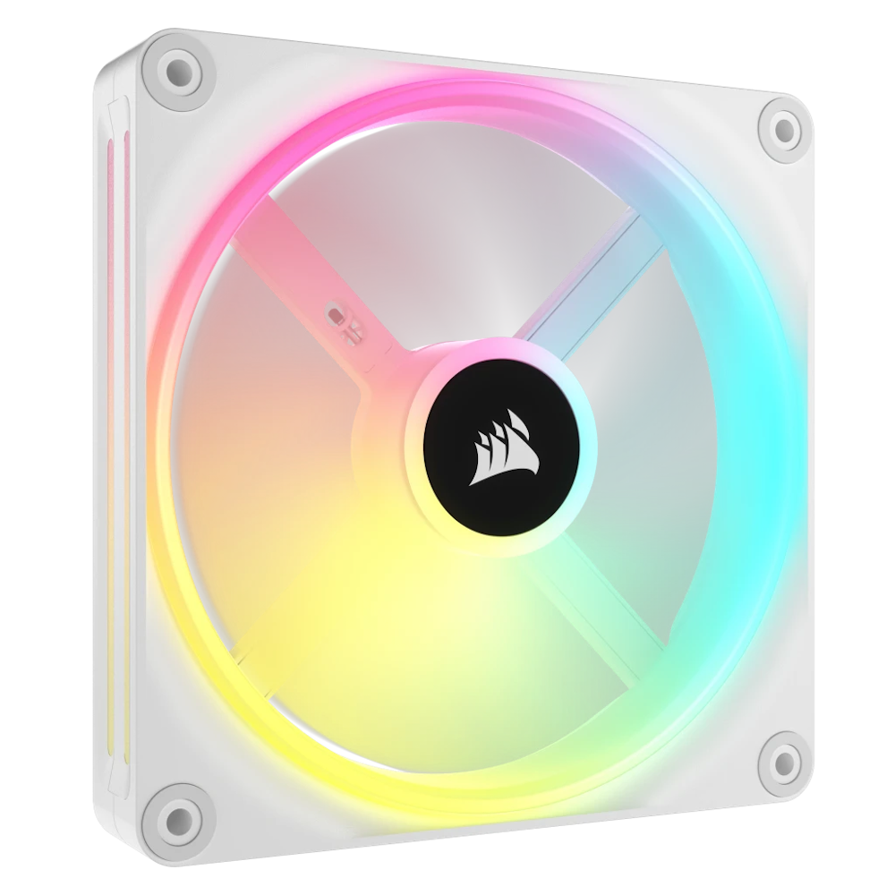 A large main feature product image of Corsair iCUE LINK QX140 RGB 140mm PWM Fan - White