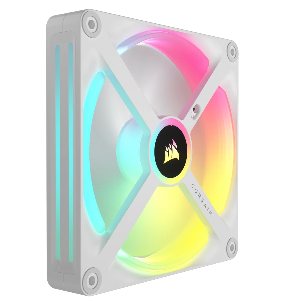 A large main feature product image of Corsair iCUE LINK QX140 RGB - 140mm PWM Modular Fan (White)