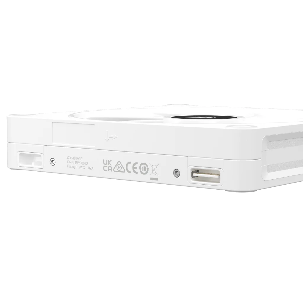 A large main feature product image of Corsair iCUE LINK QX140 RGB - 140mm PWM Modular Fan (White)