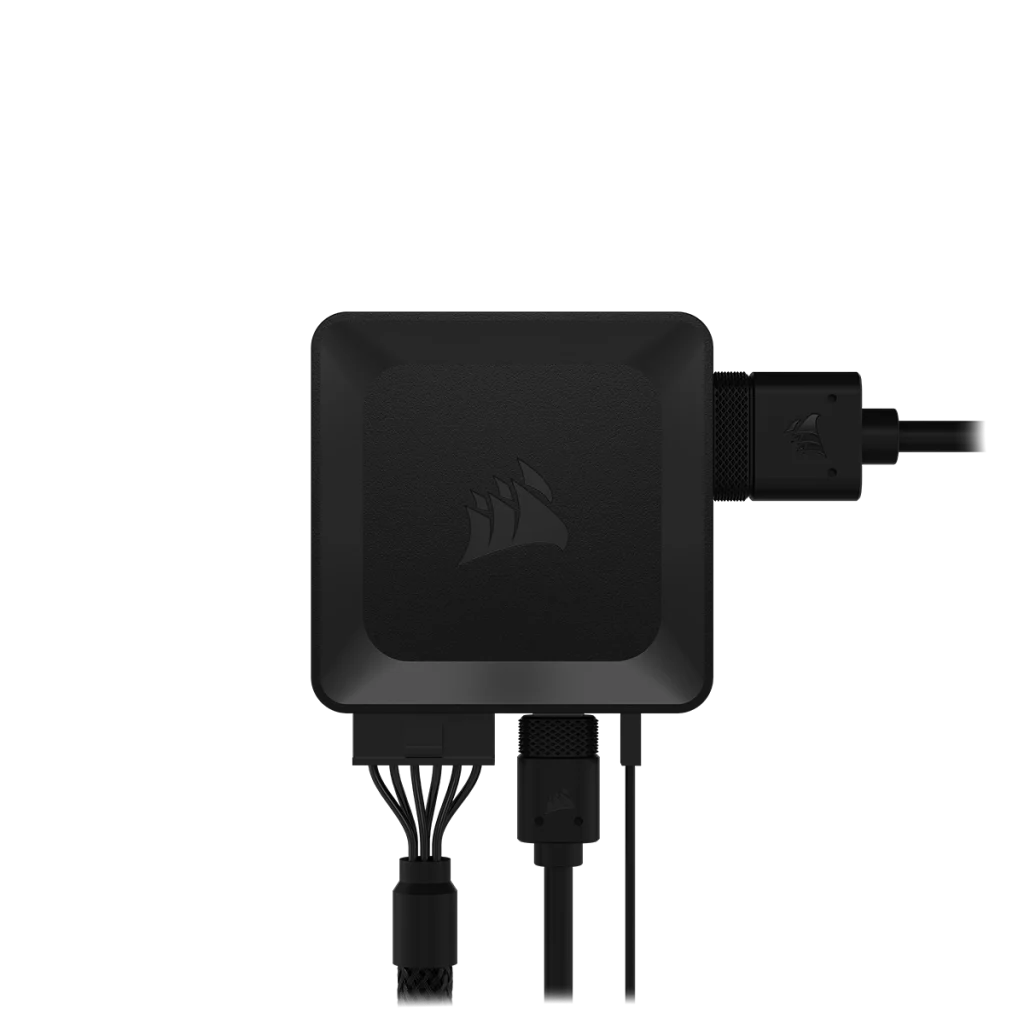 A large main feature product image of Corsair iCUE LINK System Hub