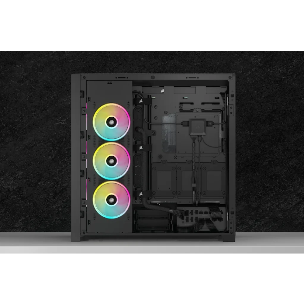 A large main feature product image of Corsair iCUE LINK System Hub