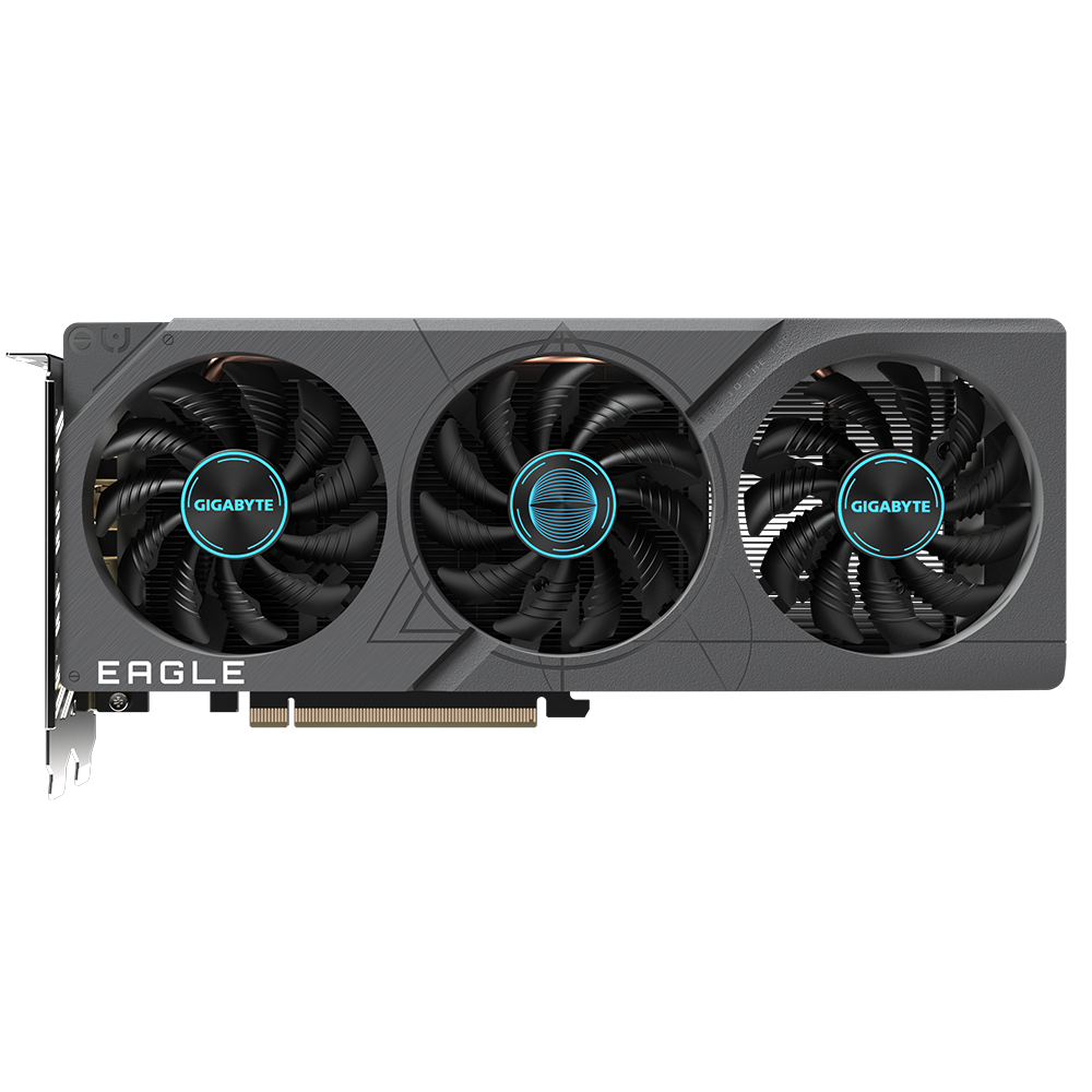 A large main feature product image of Gigabyte GeForce RTX 4060 Eagle OC 8GB GDDR6