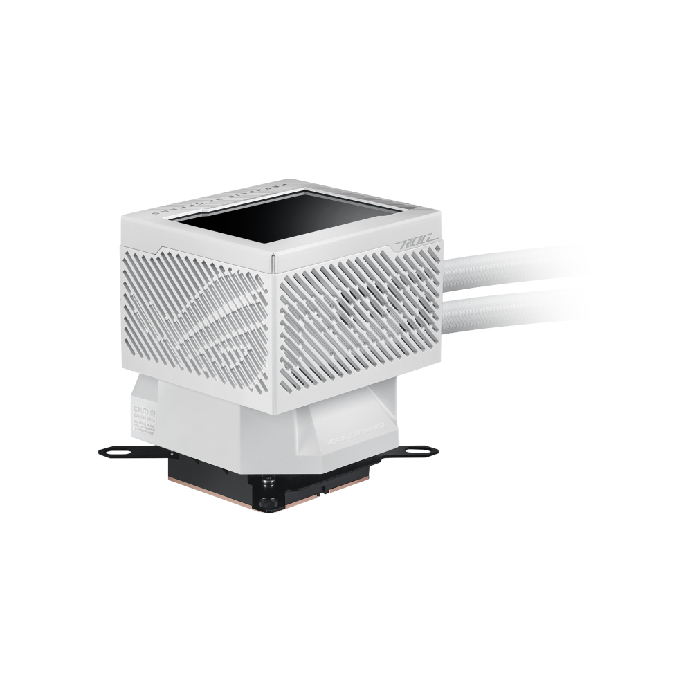 A large main feature product image of ASUS ROG Ryujin III 360 ARGB 360mm AIO Liquid CPU Cooler - White