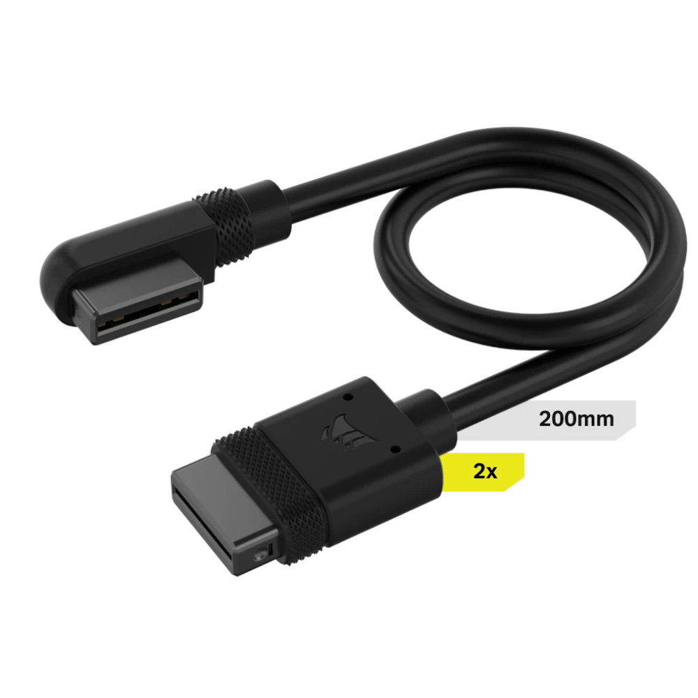 A large main feature product image of Corsair iCUE LINK Slim Cable - 200mm