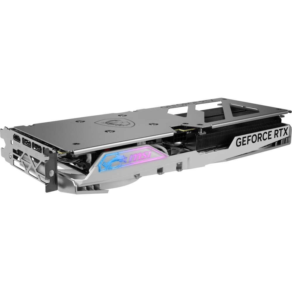 A large main feature product image of MSI GeForce RTX 4060 Ti Gaming X Slim 16GB GDDR6 - White 