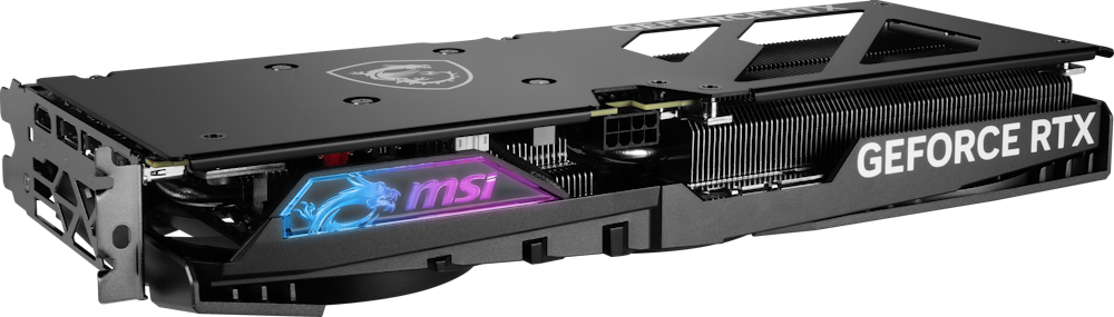 A large main feature product image of MSI GeForce RTX 4060 Ti Gaming X Slim 16GB GDDR6 - Black
