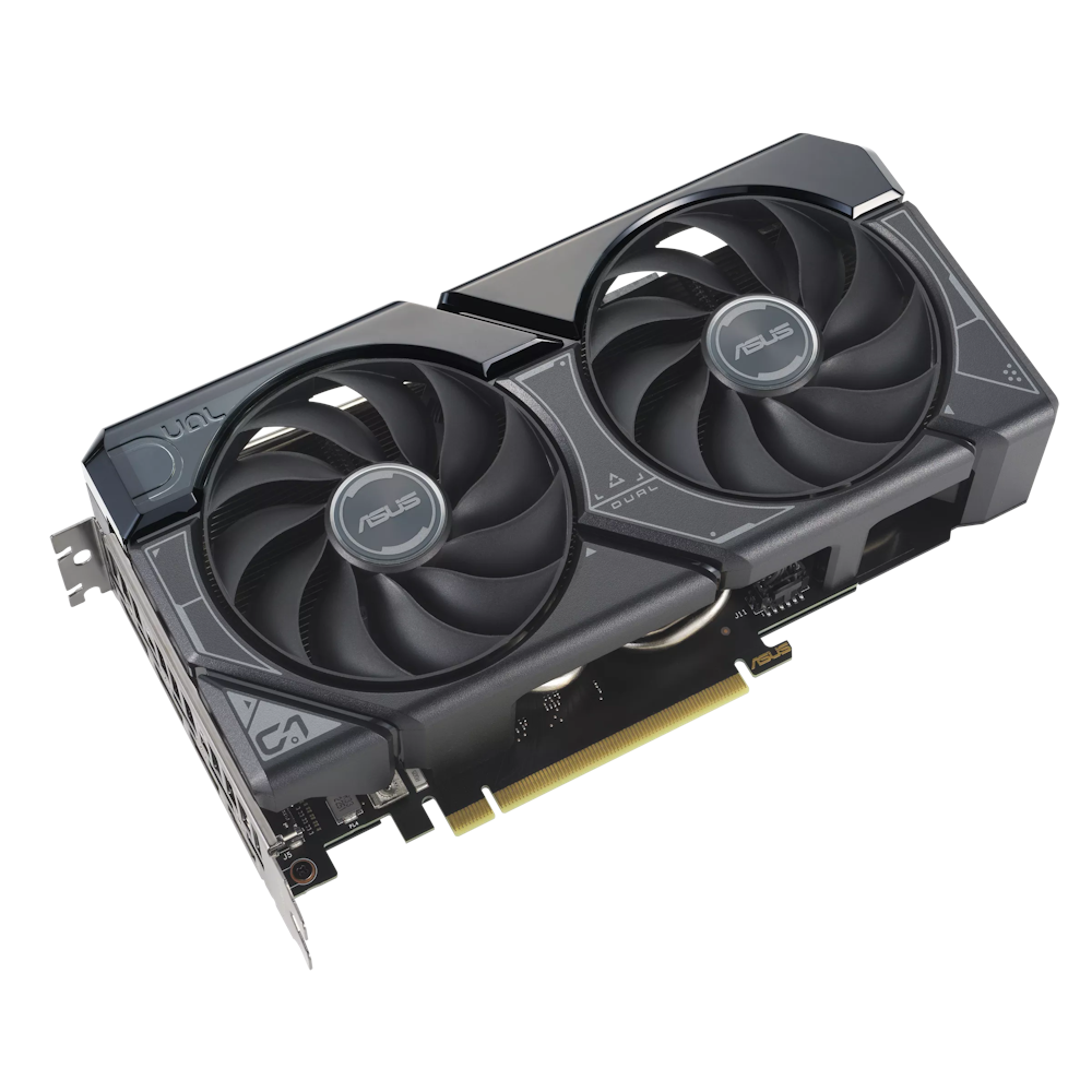 A large main feature product image of ASUS GeForce RTX 4060 Ti Dual OC 16GB GDDR6