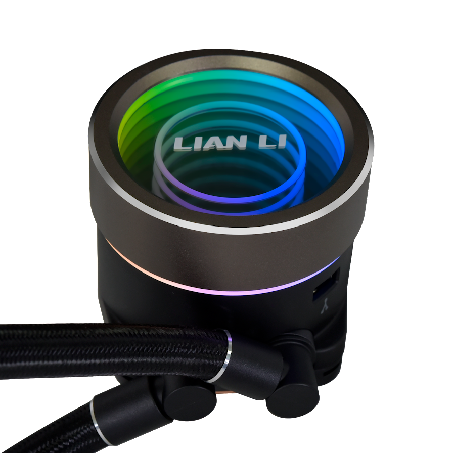 A large main feature product image of Lian Li Galahad II Trinity - 240mm RGB AIO Liquid CPU Cooler (Black)