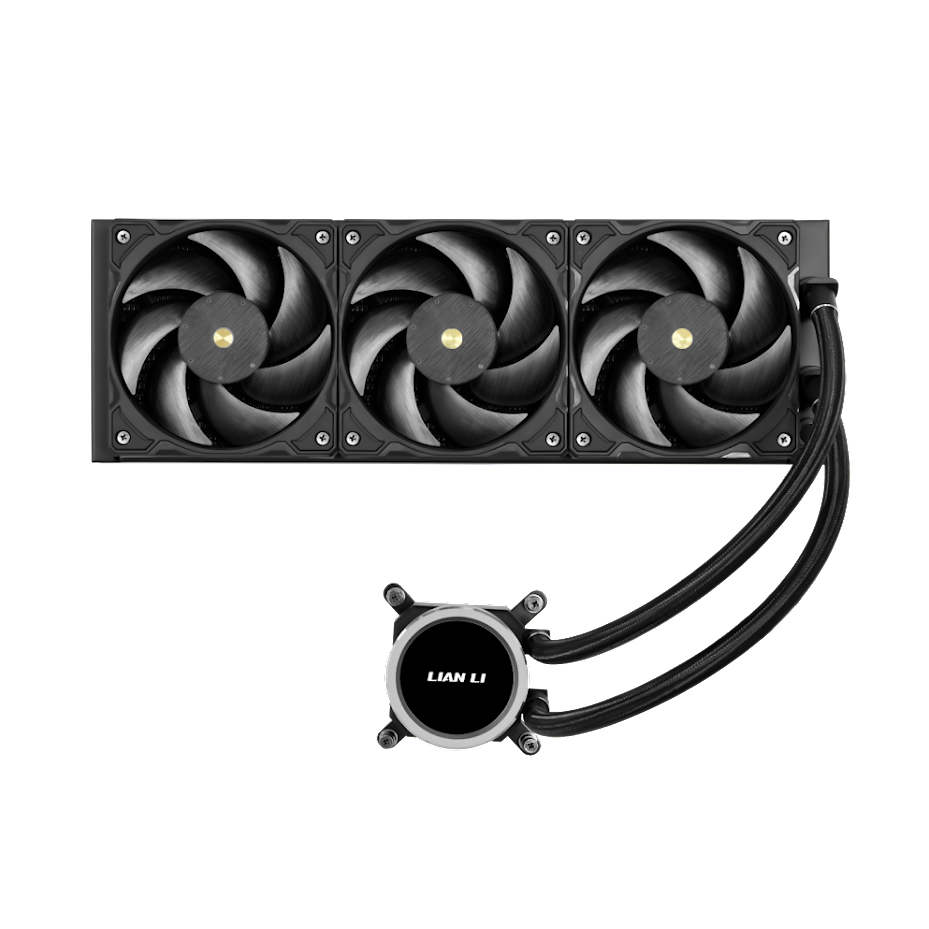 A large main feature product image of Lian Li Galahad II Trinity Performance - 360mm AIO Liquid CPU Cooler (Black)