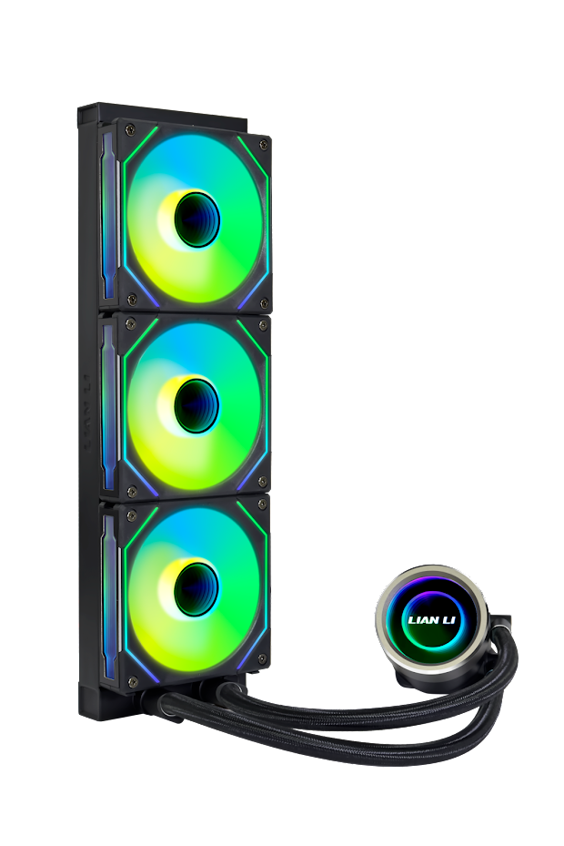 A large main feature product image of Lian Li Galahad II Trinity SL Infinity - 360mm RGB AIO Liquid CPU Cooler (Black)