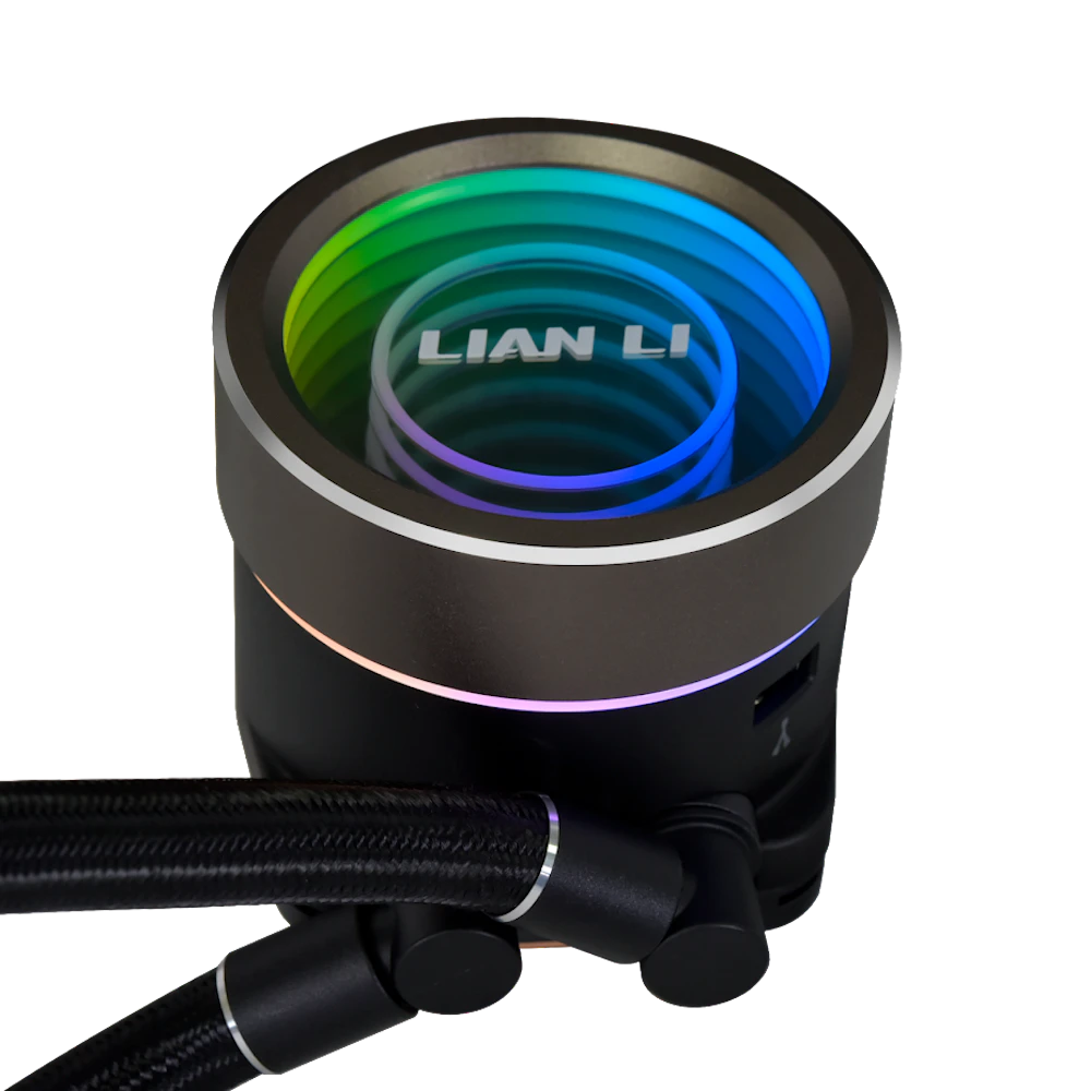 A large main feature product image of Lian Li Galahad II Trinity SL Infinity - 360mm RGB AIO Liquid CPU Cooler (Black)