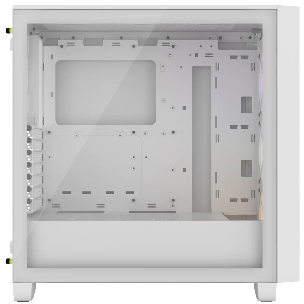 A large main feature product image of Corsair 3000D RGB Airflow Tempered Glass Mid Tower Case - White