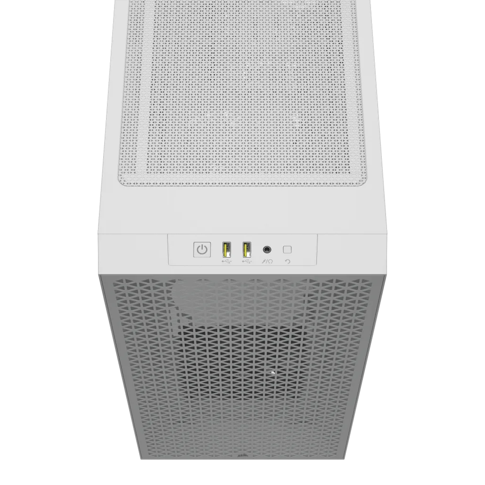 A large main feature product image of Corsair 3000D Airflow Tempered Glass Mid Tower Case - White