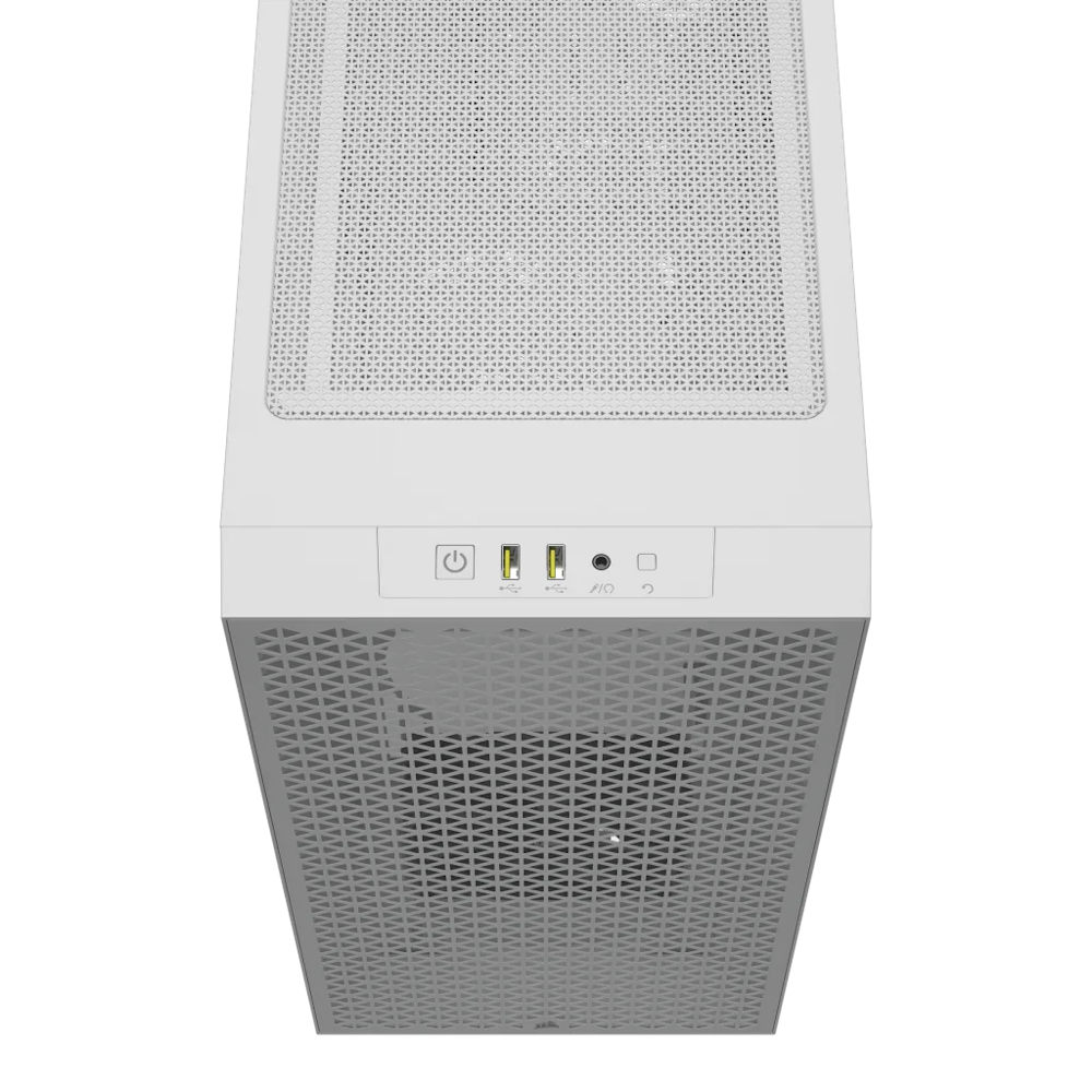 A large main feature product image of Corsair 3000D Airflow Tempered Glass Mid Tower Case - White