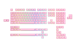 A product image of Glorious Aura V2 PBT Pudding Keycaps - Pixel Pink