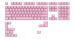 A product image of Glorious GMMK ABS Doubleshot V2 USA Base Kit Keycap Set 123pcs - Pixel Pink