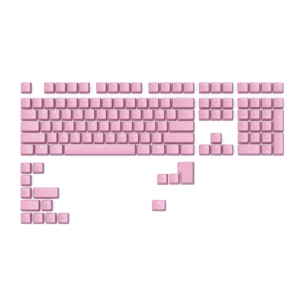 A large main feature product image of Glorious GMMK ABS Doubleshot V2 USA Base Kit Keycap Set 123pcs - Pixel Pink
