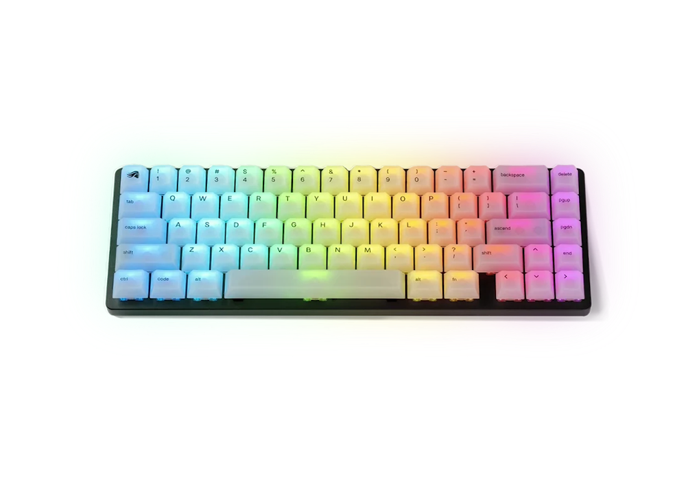 A large main feature product image of Glorious Polychroma Cherry Profile RGB Keycaps 115pcs