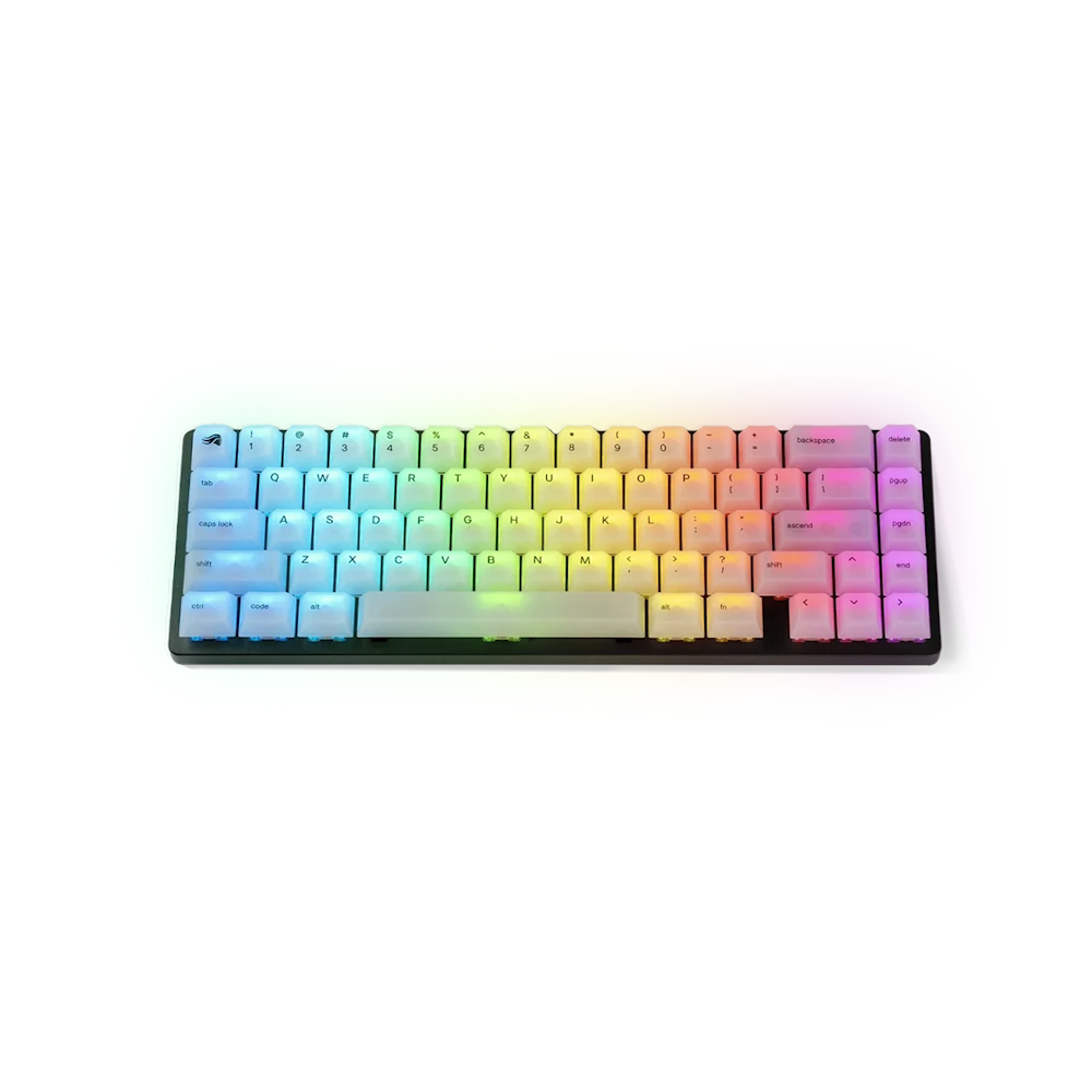 A large main feature product image of Glorious Polychroma Cherry Profile RGB Keycaps 115pcs