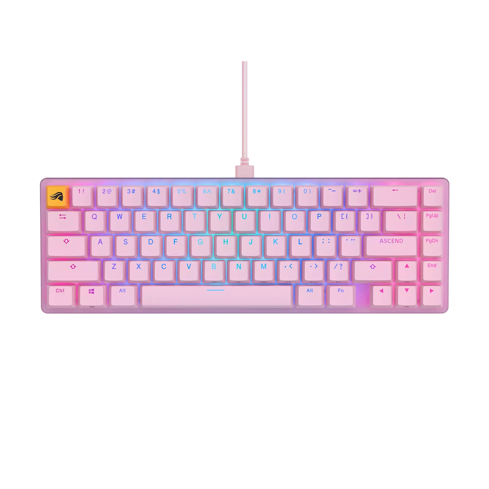 A large main feature product image of Glorious GMMK 2 Compact Mechanical Keyboard - Pink (Prebuilt)