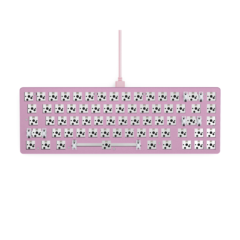 A large main feature product image of Glorious GMMK 2 Compact Mechanical Keyboard - Pink (Barebones)