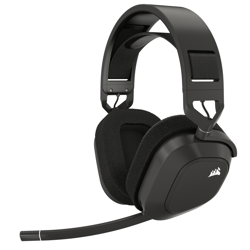 A large main feature product image of Corsair HS80 MAX WIRELESS Gaming Headset (Steel Grey)