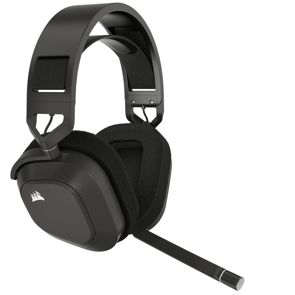 A large main feature product image of Corsair HS80 MAX WIRELESS Gaming Headset (Steel Grey)