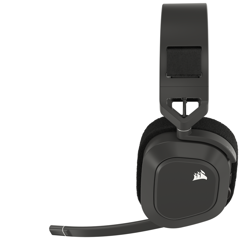 A large main feature product image of Corsair HS80 MAX WIRELESS Gaming Headset (Steel Grey)