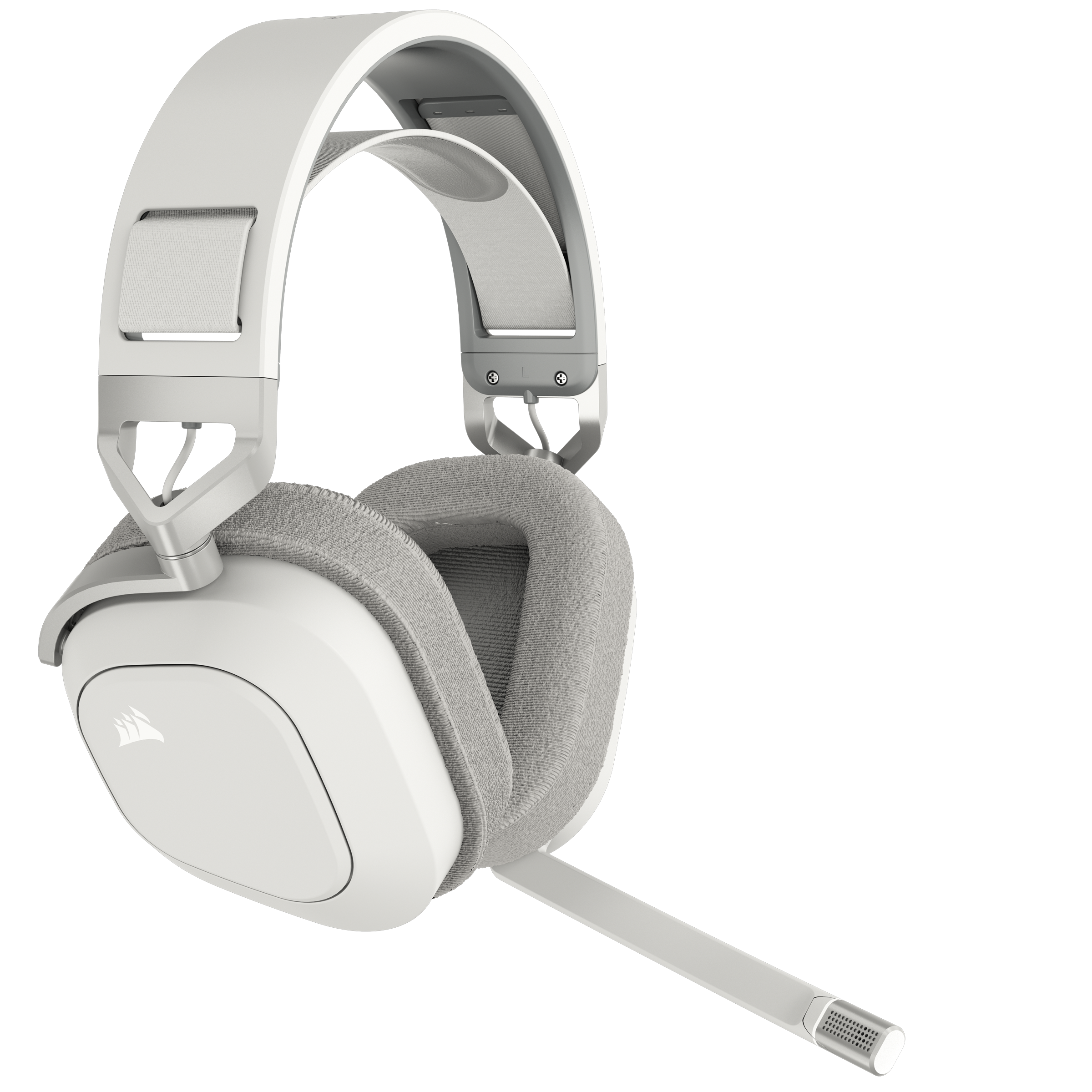 A large main feature product image of Corsair HS80 MAX WIRELESS Gaming Headset (White)