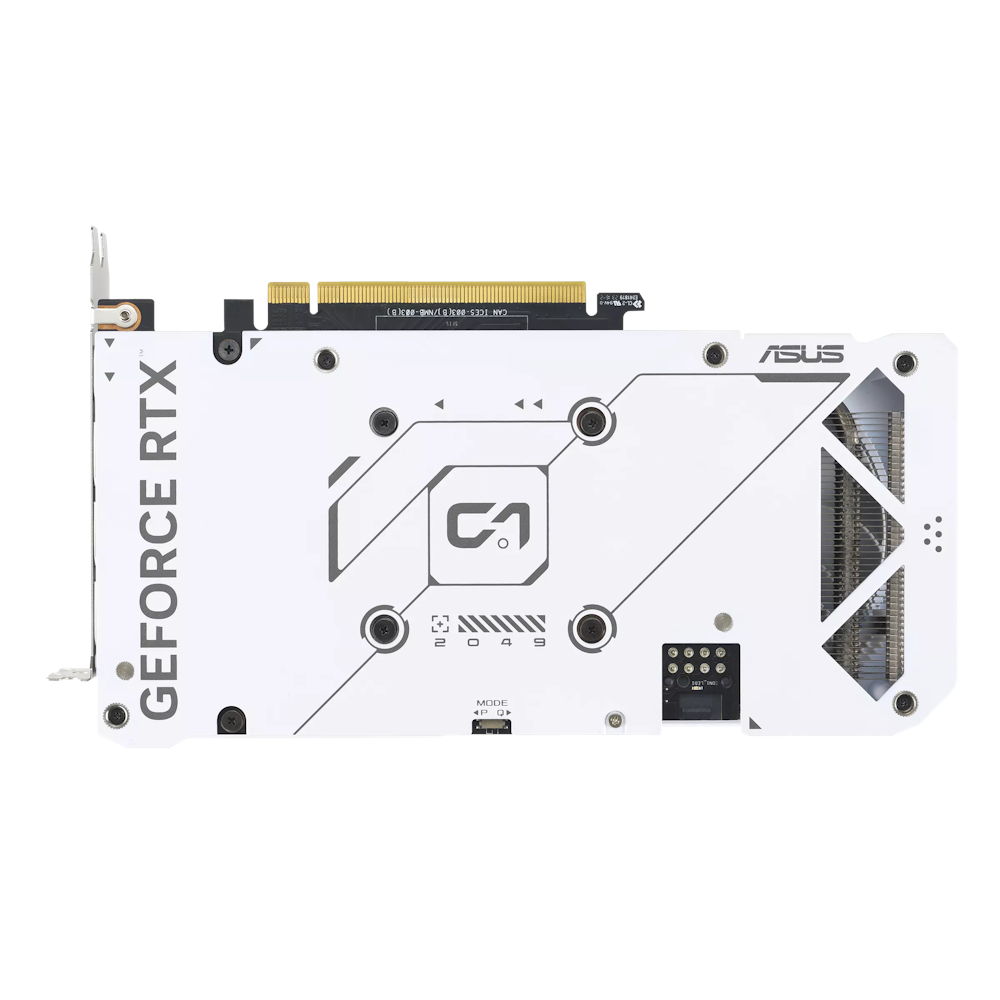 A large main feature product image of ASUS GeForce RTX 4060 Dual OC 8GB GDDR6 - White